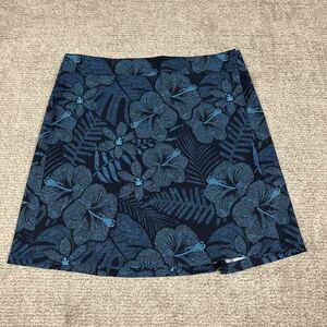RipSkirt Hawaii Wrap Skirt Womens Large Navy Teal Length 2 Beach Adjustable